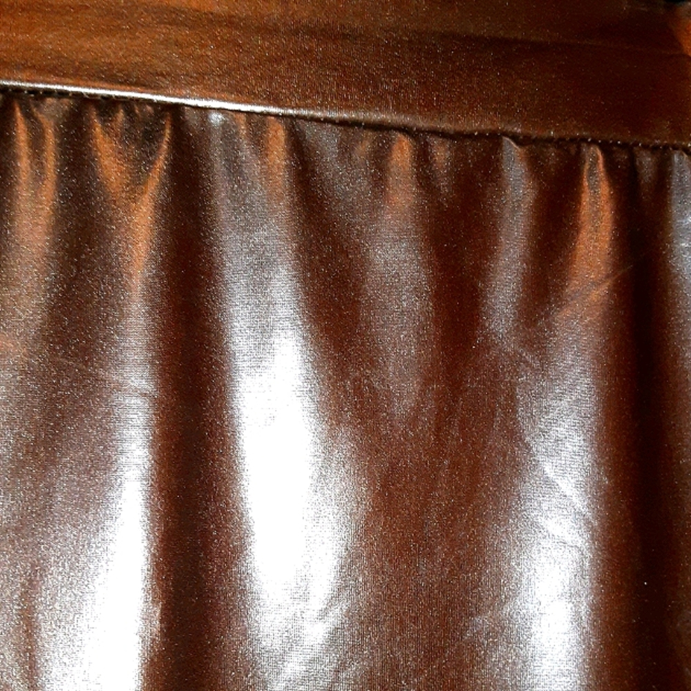Faux Leather Material Pencil Skirt - L